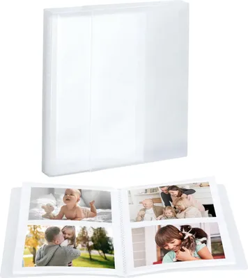 Obrázok produktu pre Fotoalbum na vkladanie 80 fotografií, 10x15 cm, 40 strán, prachotesný obal, biele, pre spomienky