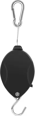 Produktbild von Pflanzenseilrolle zum Aufhängen von Pflanzen, robuster Pflanzenhänger, Edelstahlseil, einziehbarer Kleiderbügel, verstellbarer Seilrollenhaken für Gartenkörbe, Vogelhäuschen, Windspiele