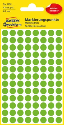 Productafbeelding van AVERY Zweckform 3592, plakpunten, groen, Ø 8,0 mm