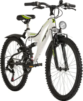 Produktbild von WYLD Kinder-Mountainbike Fully ATB 24'' Zodiac weiß-grün 18 Gänge RH 38 cm WYLD 305K