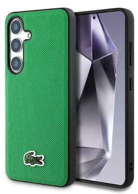 Zdjęcie produktu dla Etui Lacoste Iconic Petit Pique Woven MagSafe do Samsung Galaxy S25+