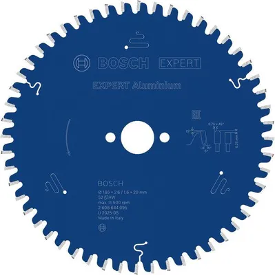 Produktbild von EXPERT Aluminium Kreissägeblatt, 165x2,6/1,6x20 mm, Z52