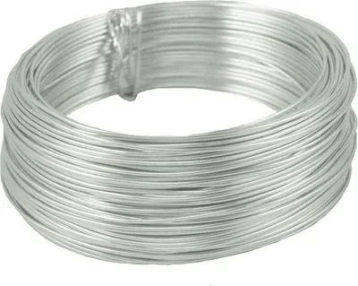 Produktbild von Draht für Dekoration TANEA, silber lackiert, 60m, Ø2mm - Aluminiumdraht