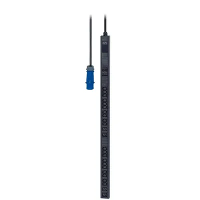Produktbild von APC Easy Rack PDU, Basic, Null HE, 1-phasig, 7.4kW, 230V, 32A, 20 C13 und 4 C19 Ausgänge, IEC60309 2P+E Eingang, Standard, 0U, Einphasig, Senkrecht, Aluminium, Schwarz