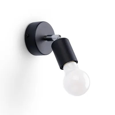 Immagine prodotto di Lampada da parete FORNES 1 nero 1xE27 15W acciaio 14x8x8cm Sollux Lighting