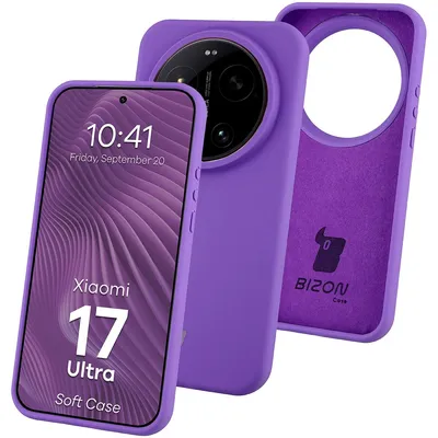 Produktbild von Silikon Handyhülle für Xiaomi 17 Ultra, Bizon Soft Case, Violett