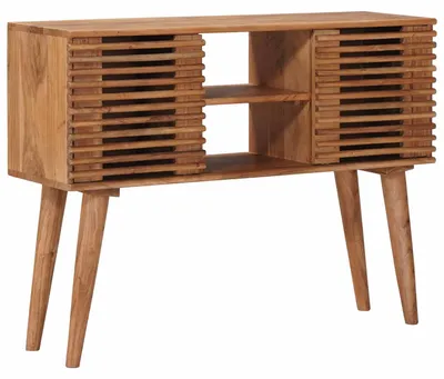 Obrázek produktu pro vidaXL Odkládací stolek s úložným prostorem a dvířky, přírodní, 100 x 30 x 75 cm