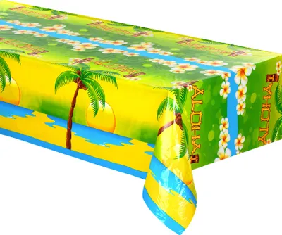 Produktbild von Tischdecke "Aloha" Hawaii-Muster bunt 135x270cm - Einheitsgröße