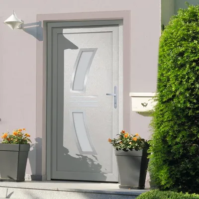 Zdjęcie produktu dla vidaXL Drzwi wejściowe białe 108x200 cm PVC