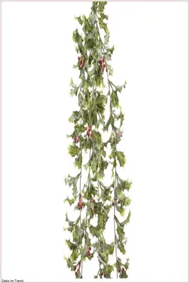 Produktbild von Ilex Stechlpalme mit Beeren Kunst-Zweig Dekogirlande 1,10 m
