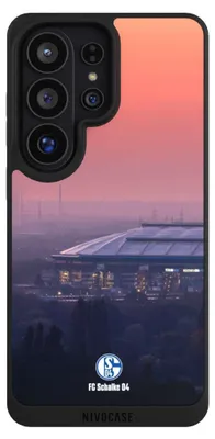 Produktbild von NIVOCASE Handyhülle für Samsung Galaxy S26 Ultra  Hülle NIVOpure Case Schwarz FC Schalke 04 Offizielles Lizenzprodukt Stadion
