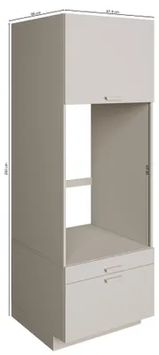 Obrázek produktu pro Selsey Holv – skříňka pod pračku 68 cm, pro 1 zařízení, se zásuvkou a policí, kašmírově šedá