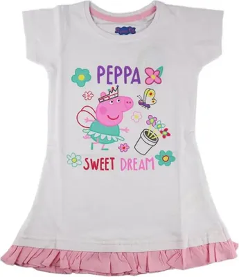 Produktbild von Peppa Wutz Kinder Nachthemd – Weiß / 110