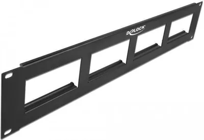 Image de DELOCK Easy 45 19 inch patch panel cut-out 4 x 90.5 x 45.2 mm, 2 U, noir
