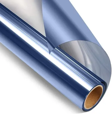 Obrázok produktu pre Odrazová okenná fólia, tieňovacia zrkadlová fólia 90 x 200 cm Modrá