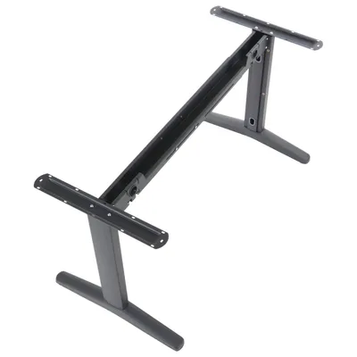 Zdjęcie produktu dla Metalowy stelaż do biurka lub stołu (STT), regulowana długość, regulowane nóżki, wysokość 72,5 cm, grafitowo-czarny