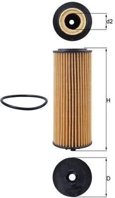 Produktbild von Ölfilter KNECHT OX 1162D Filtereinsatz für VW Golf VII Schrägheck (5G1, BQ1, BE1, BE2) Polo Schrägheck (6R1, 6C1) TIGUAN (AD1) Tiguan Allspace (BW2)