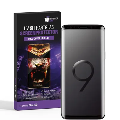 Produktbild von 3x UV-Liquid 9H Panzerglas für Samsung Galaxy S9 Plus 3D KLAR echtes Tempered Panzerhartglas Schutzglas Displayschutz Panzerfolie Schutzfolie Screen Protector