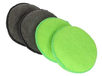 Obrázok produktu pre Schwammapplikatorenset mit Mikrofaserbeschichtung und Griff, 12,5 cm Durchmesser, 4 Stück.