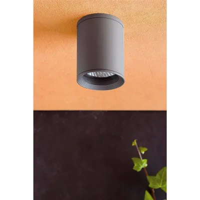 Produktbild von Faro 70806, Wandbeleuchtung für den Außenbereich, Dunkles Grau, Aluminium, IP44, I, E27