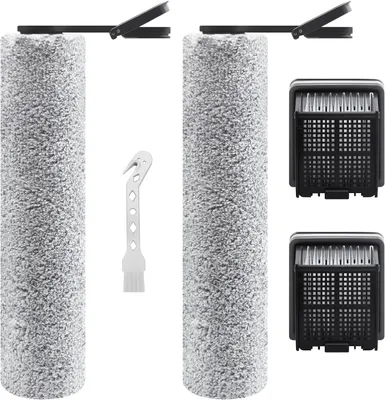 Image de Remplacements de brosses et filtres HEPA, lot de 2 brosses et 2 filtres HEPA, pour aspirateurs
