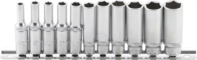 Produktbild von BGS 2221 Steckschlüssel-Einsätze, tief, 6,3 (1/4), 4 -13 mm, 11-tlg.