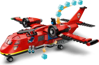 Produktbild von LEGO City Löschflugzeug, Feuerwehr-Set mit Flugzeug-Spielzeug für Kinder, Bauset mit 3 Feuerwehrmann-Figuren und Brandkulisse, tolle Geschenk-Idee für Jungen und Mädchen ab 6 Jahren 60413