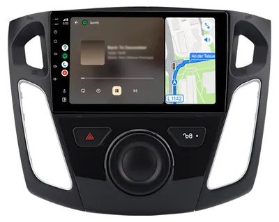 Immagine prodotto di Autoradio per Ford Focus III 2011-2019 con CarPlay, Android Auto, sistema multimediale per auto, radio, navigatore GPS Android, Wi-Fi, Bluetooth, DAB+RDS, SWC, schermo da 9 pollici, 2+64 GB