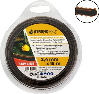 Produktbild von Trimmerfaden SawLine 2,4 mm, L-15 m, gezahnt