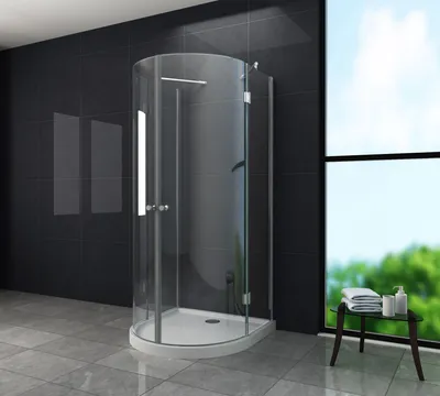 Produktbild von U-Duschkabine SOLUS 100 x 100 x 195 cm ohne Duschtasse