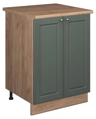 Produktbild von Spülenunterschrank Vicco Fame-Line Grün-Gold Landhaus/Goldkraft Eiche 60 cm, Model 65239