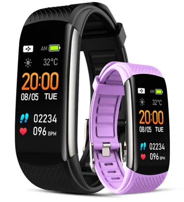 Produktbild von Smartband Giewont Schwarz Gw200-8 + Armband Hellviolett