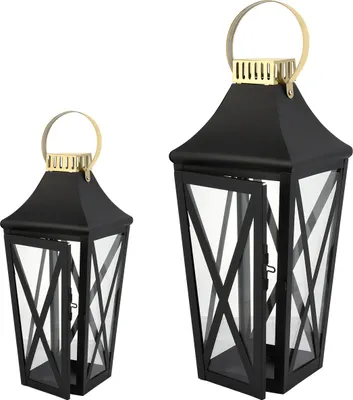Produktbild von SEVICO Laterne Gartenlaterne Metall Windlicht Laterne Kerzenhalter Kerzenleuchter Kerzenständerr für Outdoor Wohnzimmer Garten F35