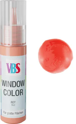 Produktbild von Window Color Fensterfarbe Rot 20ml wasserbasiert abziehbar lichtecht geruchstral