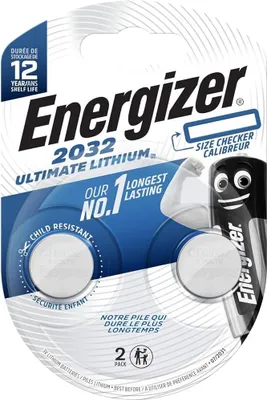 Produktbild von Energizer Ultimate Lithium 2032, Einwegbatterie, CR2032, Lithium, 3 V, 2 Stück(e), Silber
