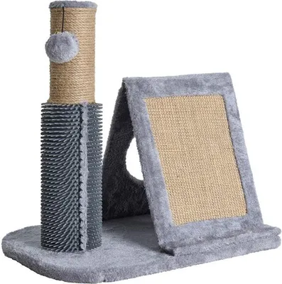 Produktbild von Katzen Kratzsäule Kratzbaum Katzenkratzbaum Kratzbrett Kratzpfosten Grau