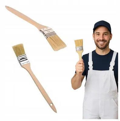 Produktbild von Polax Flachpinsel Heizkörperpinsel 3,8 cm für schwer zugängliche Stellen