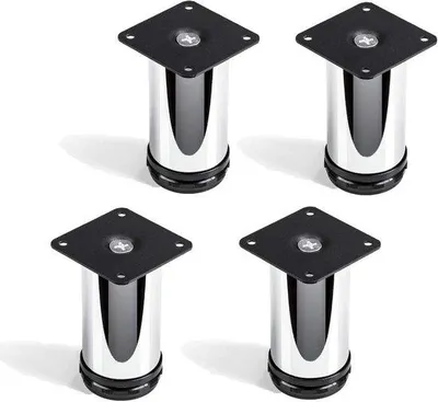 Produktbild von Famanu Möbelbeine Set 4 Stück Ø 50 mm, Höhe 100 mm - Hohe Tragfähigkeit