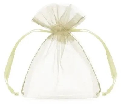 Obrázek produktu pro 10 krémových organzových sáčků Pearl 7,5 x 10 cm