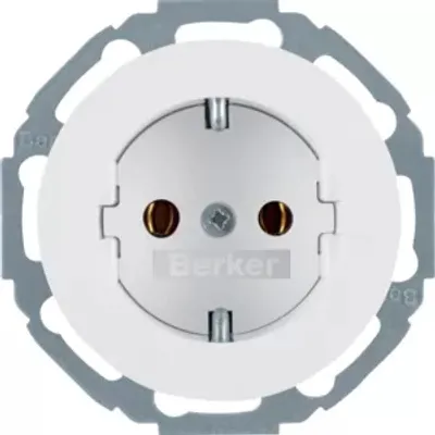 Immagine prodotto di Berker 47272089 Presa SCHUKO a 45°, bianco polare, lucidaBerker R.1/R.3