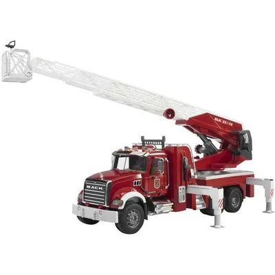 Obrázek produktu pro BRUDER MACK Granite fire engine with water pump, 4 rok/roky, ABS umělá hmota, Červená, Bílá