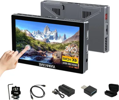 Obrázok produktu pre Monitor pre fotoaparát – Kamerový monitor – Videoobrazovka – Monitor pre digitálne zrkadlovky – 5,5-palcový dotykový displej IPS