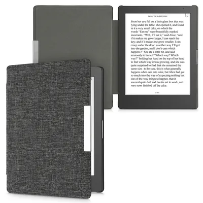 Produktbild von kwmobile Hülle kompatibel mit Kobo Aura Edition 1 - Stoff eReader Schutzhülle Cover Case - Dunkelgrau