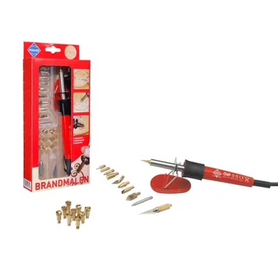 Produktbild von PETER BAUSCH Brandmal-Set mit 20 Aufsätzen Pebaro