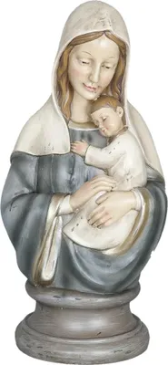 Productafbeelding van Clayre & Eef Figuur Maria, 19x15x39 cm, blauw-beige, polyresin