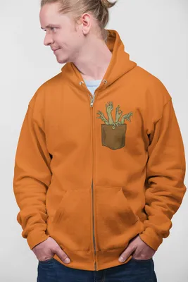 Produktbild von D&B Uni Hoodie ZIPPO00034 Zombie Orange-Größe S