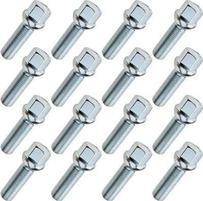 Immagine prodotto di 16x Bullone ruota M14x1,5x30, sfera, filettatura 30mm chiave 17, per Audi Mercedes VW Seat Skoda
