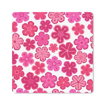 Produktbild von MuchoWow® Mauspad Mousepad Blumen - Rosa - Muster 30x30 cm - Mousepads - Maus Mat - Pad - Mausunterlage - Gaming