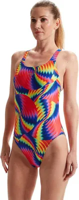 Image de Speedo Allover Digital Leaderback Maillot de bain Multicolore UK 28 Femme Multicolore UK 28