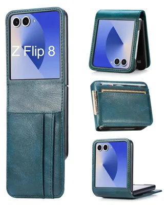 Produktbild von Hülle für Samsung Galaxy Z Flip 8 - Handyhülle Schutzhülle Flip Case Etui Petrol